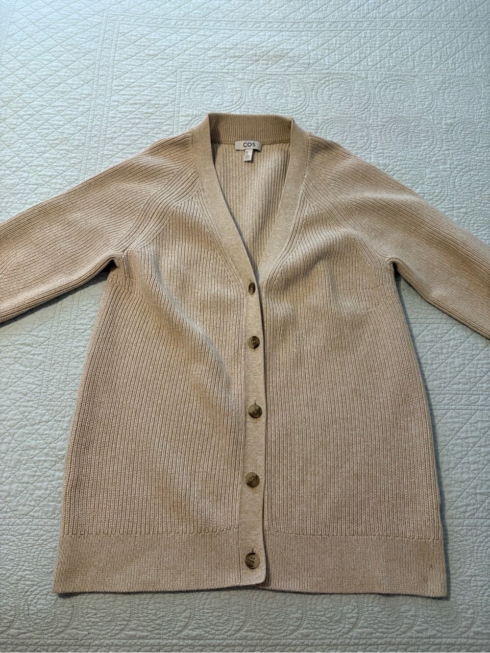 COS longline v-neck cardigan. Size medium. - Picture 4 of 11